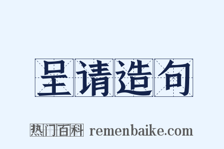 呈请造句是什么意思的图片